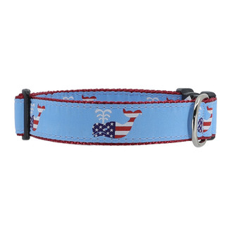 Patriotic Whale Dog Collar