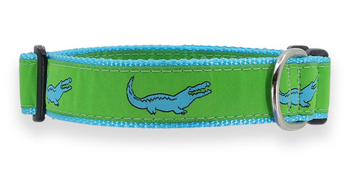 Alligators (Blue on Green) Collar