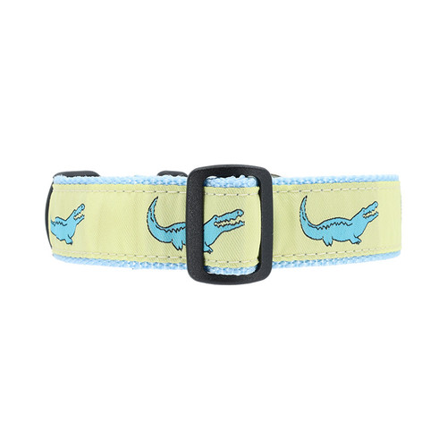 Alligators (Light Blue on Yellow) Collar