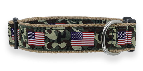 American Flag on Camo Collar