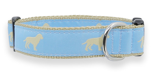 Yellow Dog on Light Blue