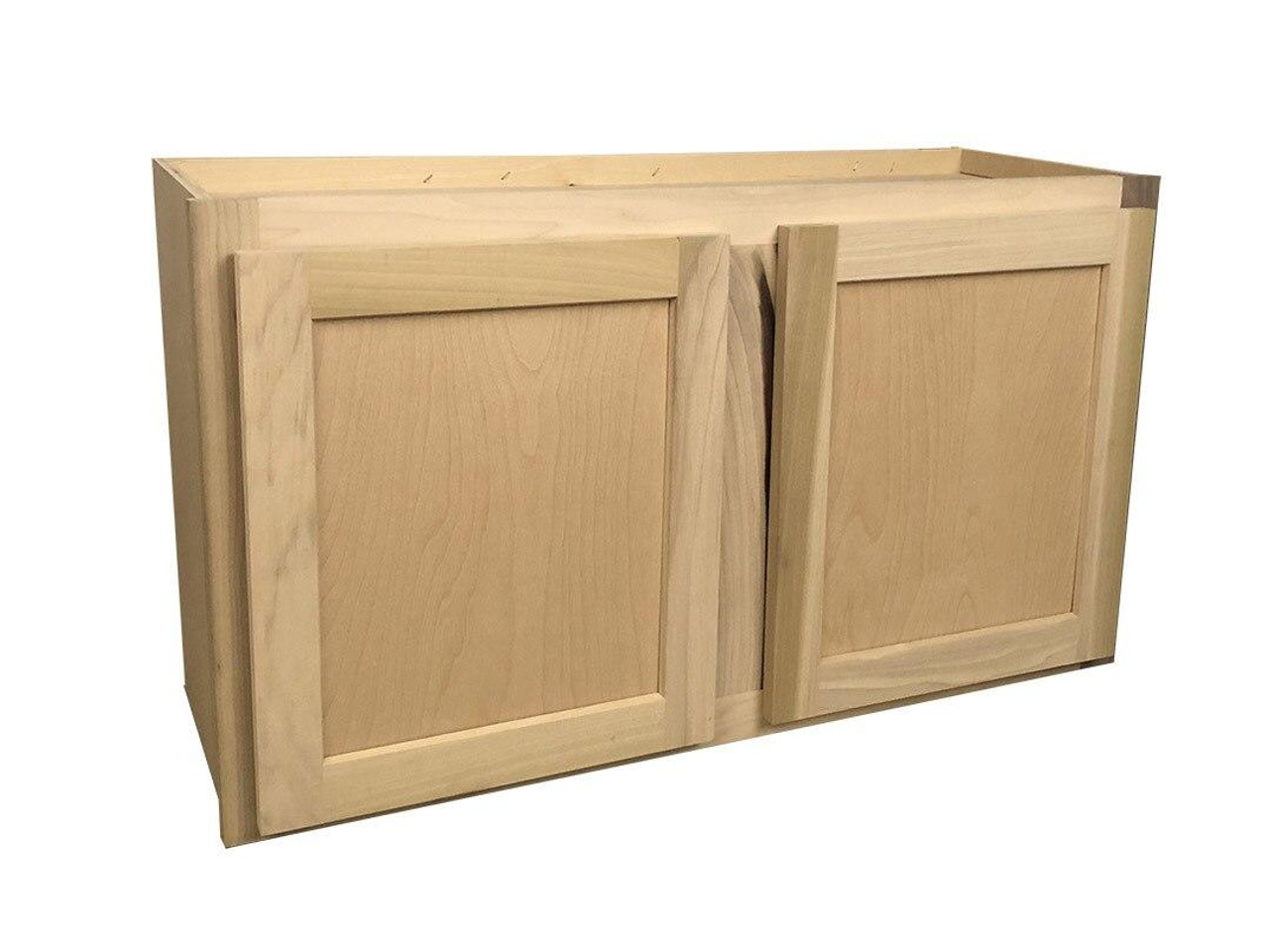 Kitchen Wall Cabinet | Unfinished Poplar | Shaker Style | 30x18x12 in.