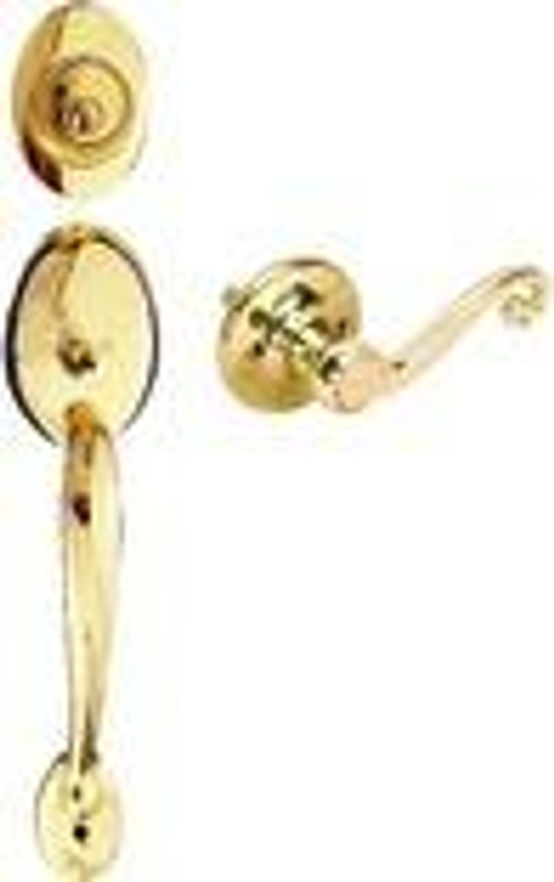 Brass Door Handle Set