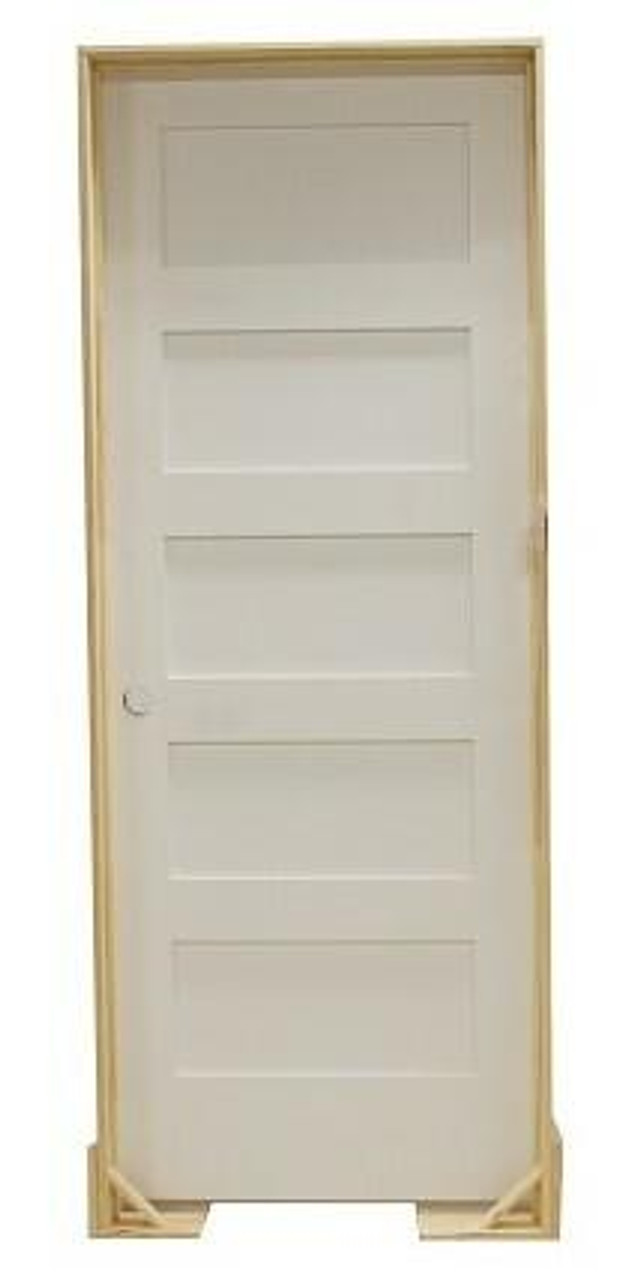 18 in x 80 in Shaker 5-Panel Core Primed MDF Prehung Door