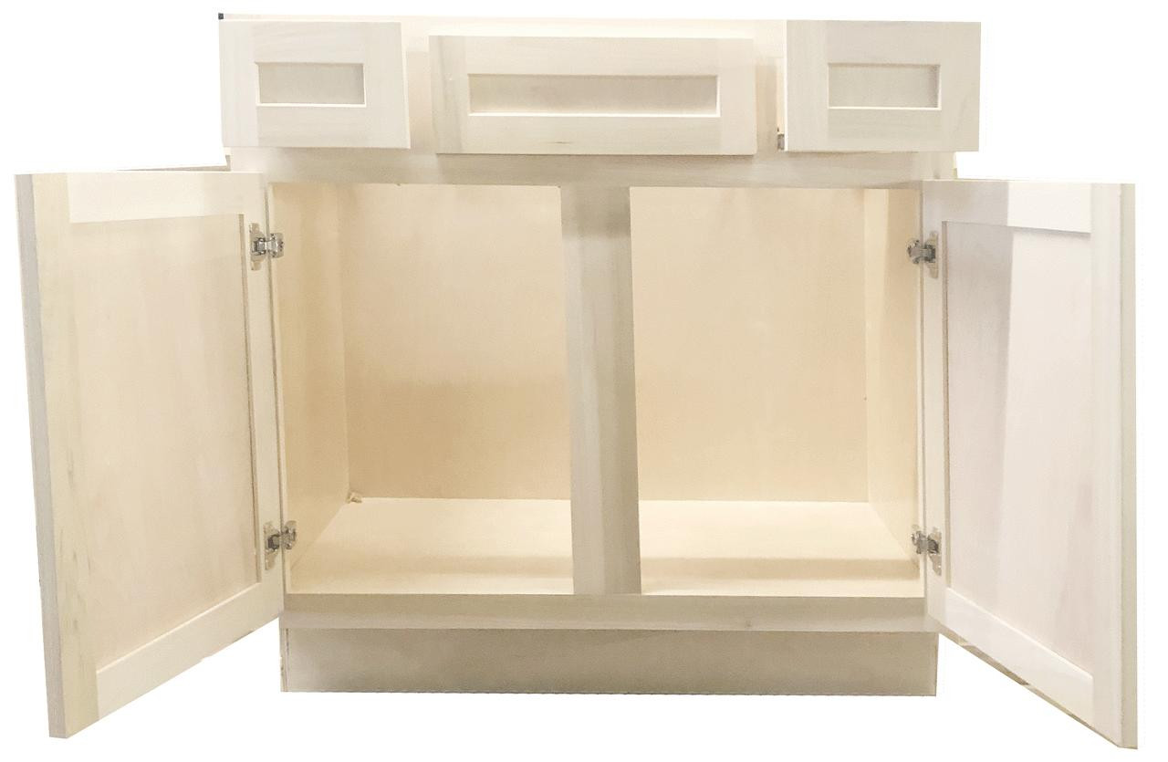 42 in. Sink & Drawer Bathroom Vanity Base Cabinet in Unfinished Poplar