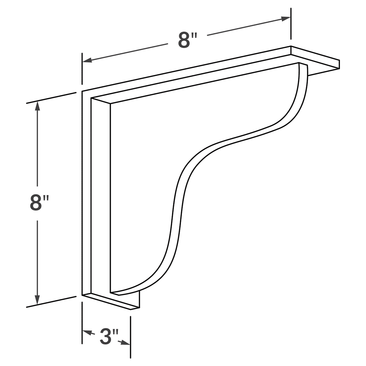 wood bracket template