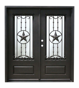 Texas Star 6/0x6/8 Double Wrought Iron Prehung Exterior Door Texas Star 6/0x6/8 Double Wrought Iron Prehung Exterior Door