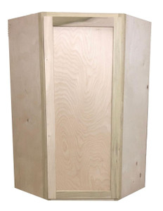 Corner Wall Cabinet | Unfinished Poplar | Shaker Style | 24 in x 30 in