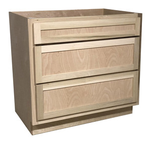 Yukon Saddle 3 Drawer Base Cabinet - Reflections Cabinetry