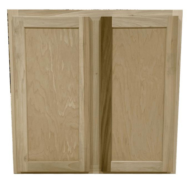 Kitchen Wall Cabinet | Unfinished Poplar | Shaker Style | 30x30x12 in.