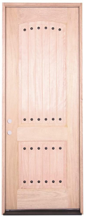 30x 80 Clavos 2 Panel Exterior Mahogany Door