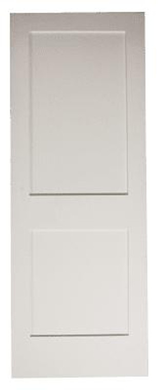 18 in x 80 in White Shaker 2-Panel Solid Core Primed MDF Interior Door Slab