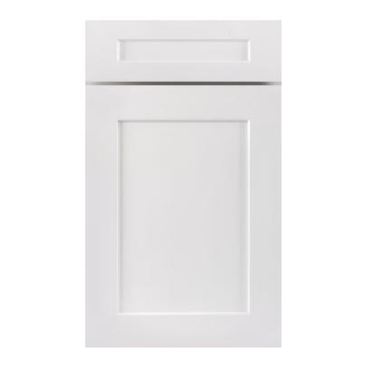 White Shaker Semi-Custom Kitchen Cabinets with SPC Flooring