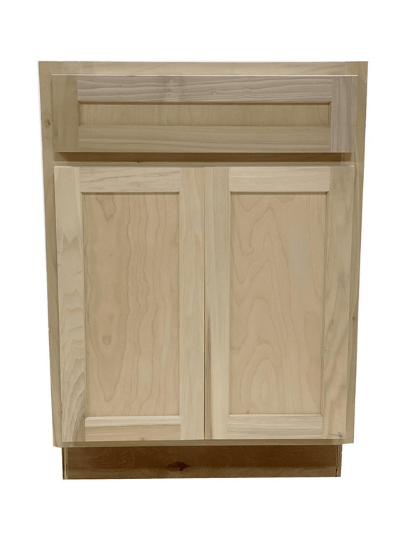 Kitchen Base Cabinet or Unfinished Poplar or Shaker Style or 27