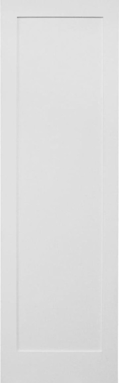 32 in x 96 in White Shaker 1-Panel Solid Core Primed MDF Interior Door Slab