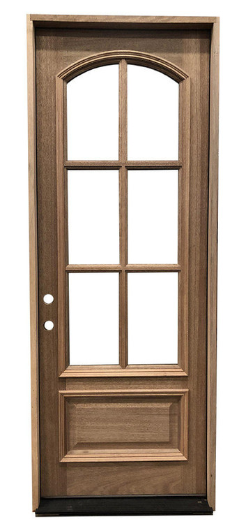 36 in x 96 in Exterior Mahogany Door or Arched 6 Lite