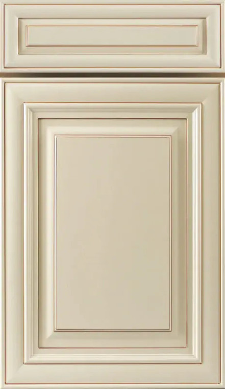  J&K Traditional A7 Crème Glazed Raised Panel Beige Door Sample