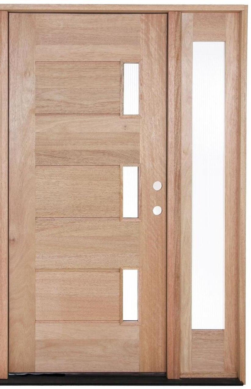 MA300 - MAHOGANY 3 PANEL SQUARE TOP INTERIOR DOOR (1-3/4)