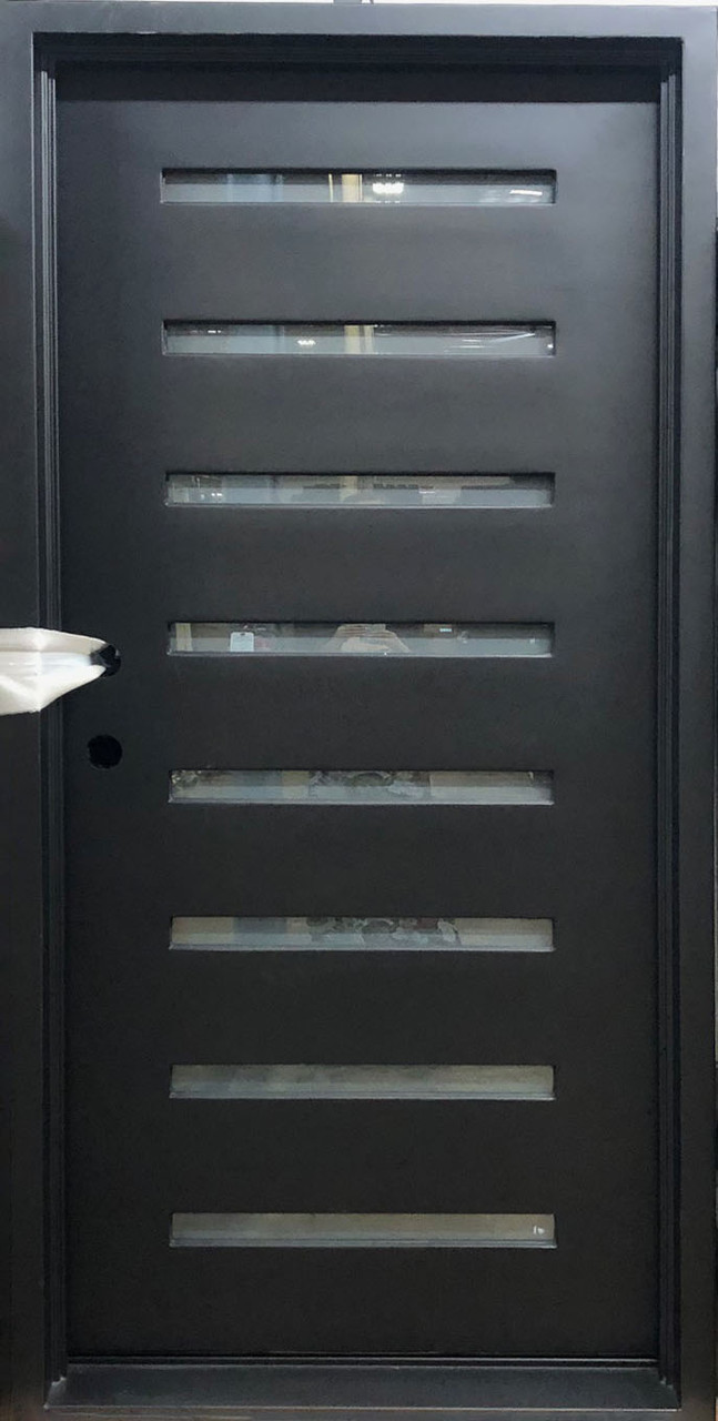 Frost 3/0x6/8 8 Lite Wrought Iron Prehung Front Door