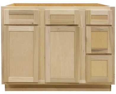 30 in. Sink and Drawer Base Vanity Bathroom Cabinet in Unfinished Poplar