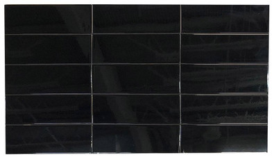 Fresh 4X12 Black Porcelain Tile