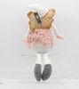 Sitting Dangly Leg Pink & White Christmas Fairy Angel Wings Shelf 56cm Decor