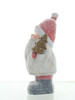 Set of 2 Medium Christmas Standing Santa Ornaments Snowy Day Tree Sack Gift