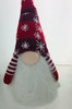 9" (23cm) Set of 2 Snowflake Hat Grey and Red Sitting Christmas Gonks Decoration