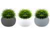 Set of 3 Artificial Plants in Rustic Style Pots Succulents Home Office Grey White