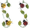 Fountasia Metal Wall Art Climbing Bumble Bee or Ladybird Hooks Outdoor Garden