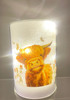 LED Highland Cow Glass Tube Light Battery Op Choice of 2 Designs Home Decor