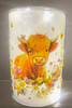 LED Highland Cow Glass Tube Light Battery Op Choice of 2 Designs Home Decor