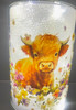 LED Highland Cow Glass Tube Light Battery Op Choice of 2 Designs Home Decor