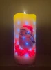 LED Christmas Robin Candle Timer Flickering Light Up Home Decor Gift Battery Op