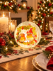 Xmas Large 15cm Light Up Warm White LED 2 Robins Crackle Ball Christmas Home