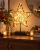 Xmas LED Black Star on Base LED 85 Fairy Lights Decor Home Battery Op Christmas