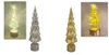 30cm Rotating LED Light Up Christmas Tree Choice of 2 Colours Gold or Silver Home