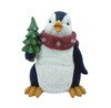 Christmas Light Up LED Scarf Penguin with Christmas Tree Ornament Indoor Use