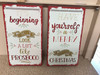 Christmas Message 3D Wooden Hanging Plaque Sign -  2 Designs Xmas Gift Home