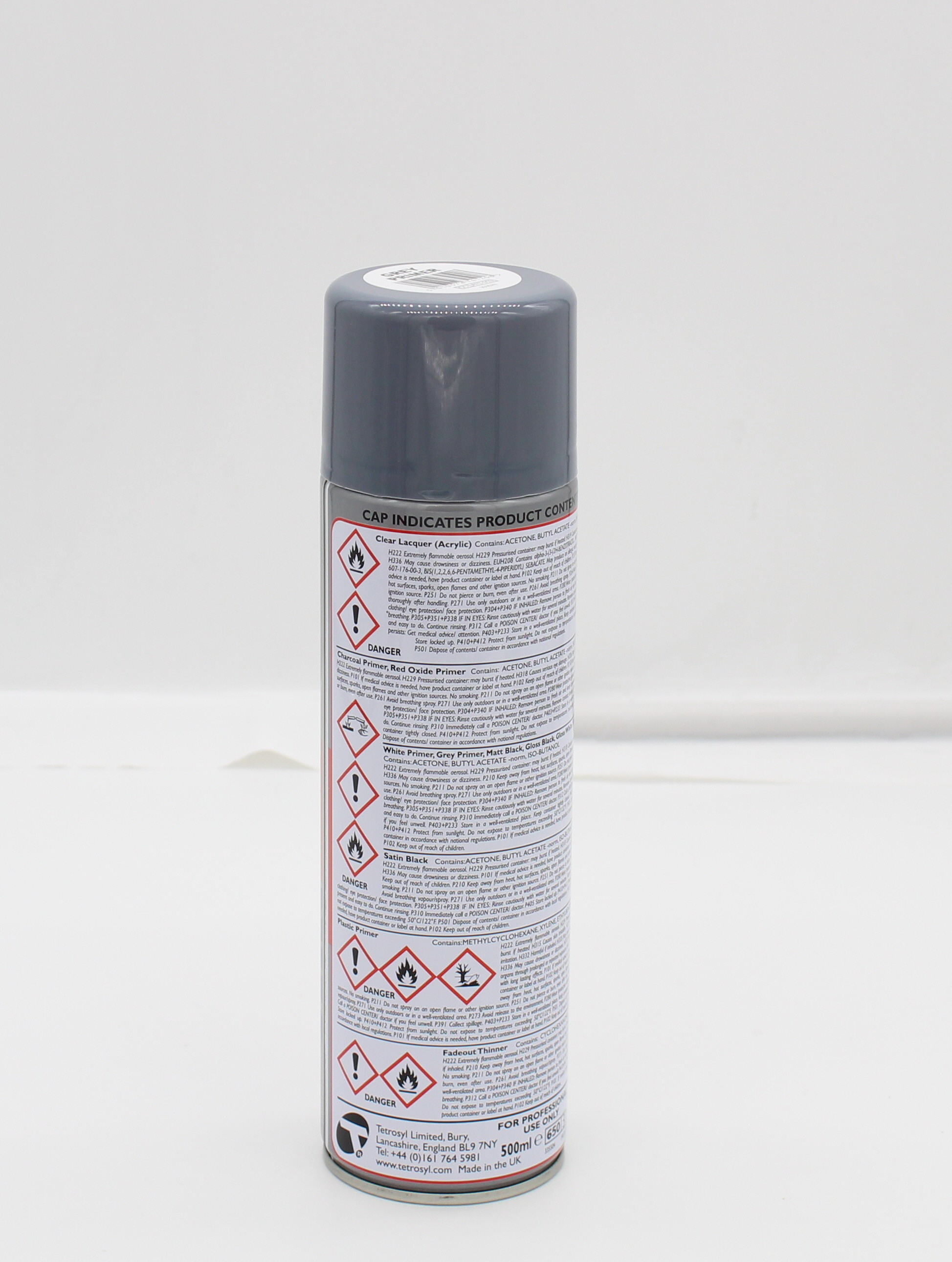 Tetrosyl Grey Primer Aerosol Spray Paint
