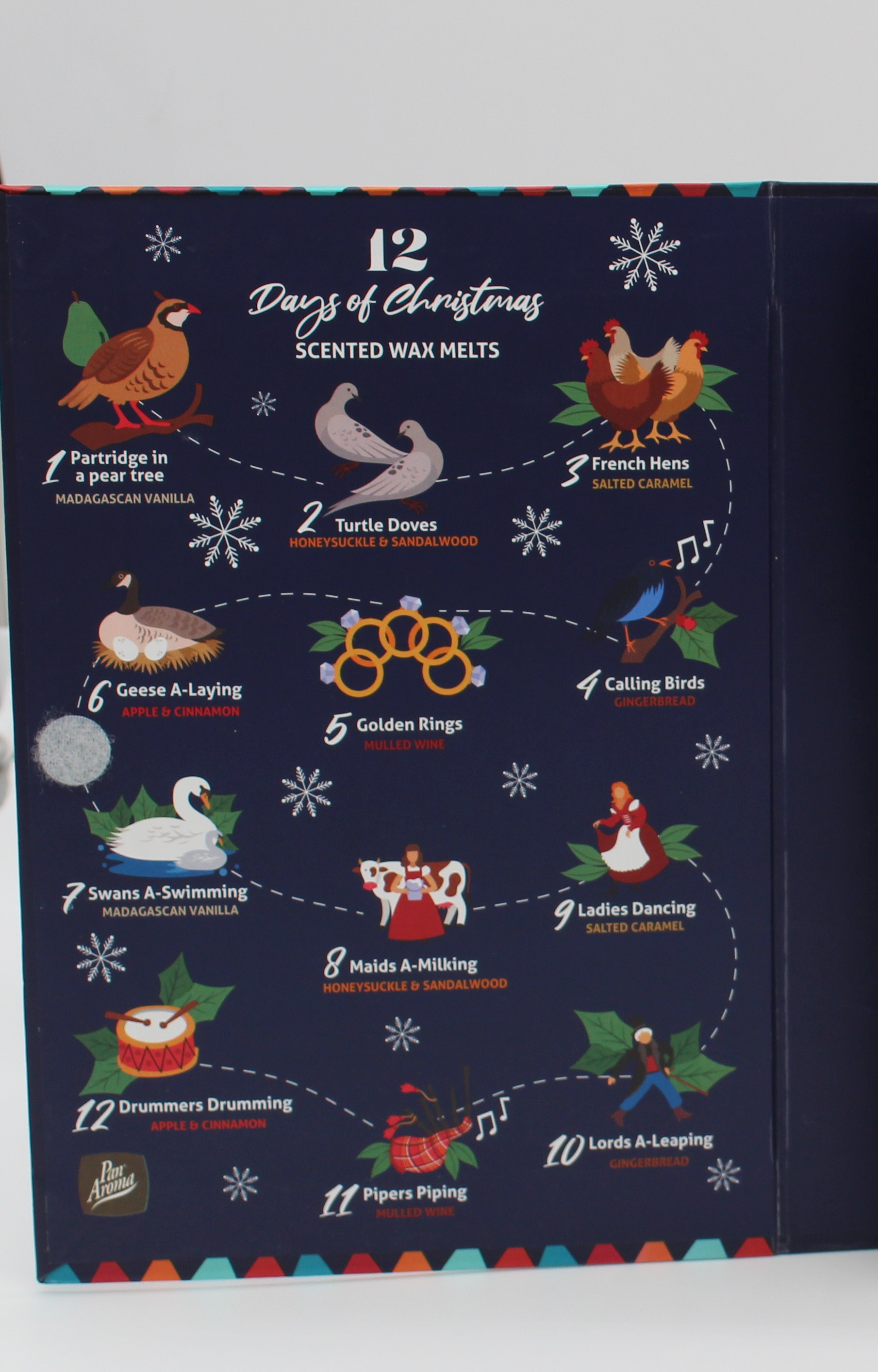 12 Days of Christmas Scented Wax Melt Book Advent Calendar Pan Aroma ...