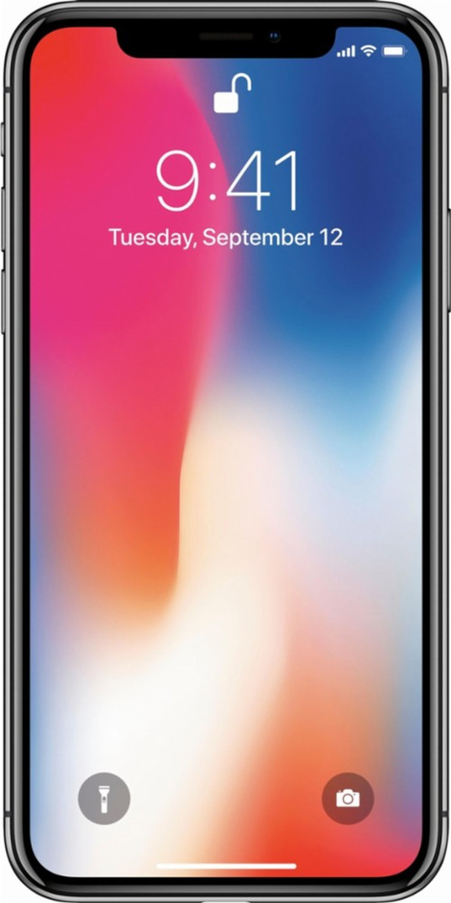 Apple - iPhone X factory unlocked Refurbished 1 Year warranty