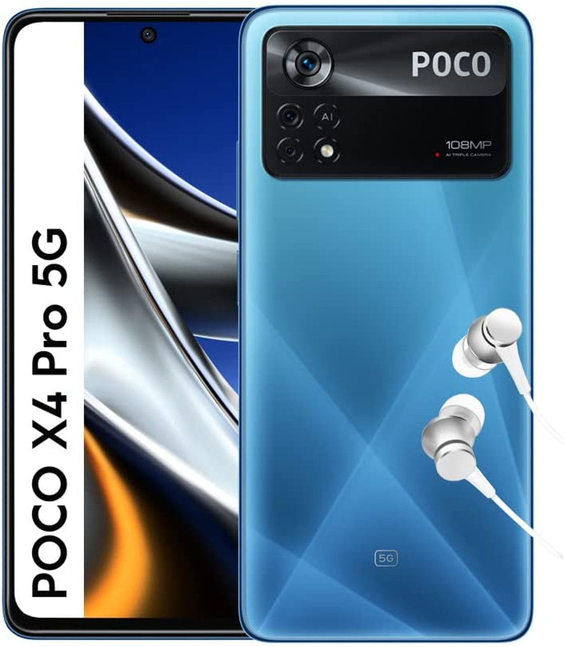 Xiaomi Poco X4 Pro 5G 128GB/6GB RAM 6.67 AMOLED Display 5000 mAh Battery  Global Version Laser Blue (New)