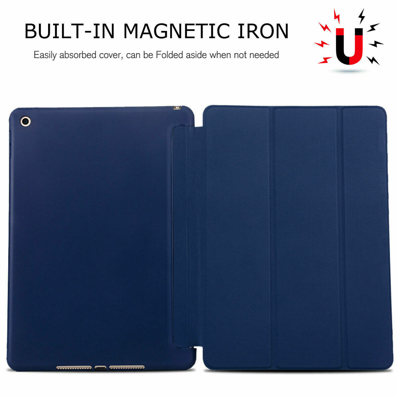 Pour iPad 10.2 2021 9e 8e 7e GEN étui en cuir souple magnétique Smart Cover