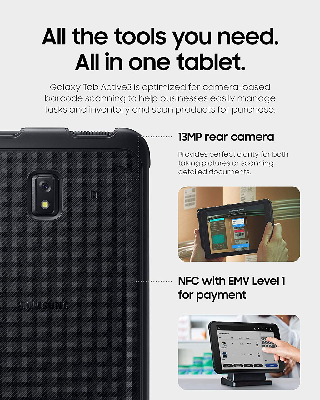 Samsung Galaxy Tab Active 3 SM-T570/SM-T577 Black