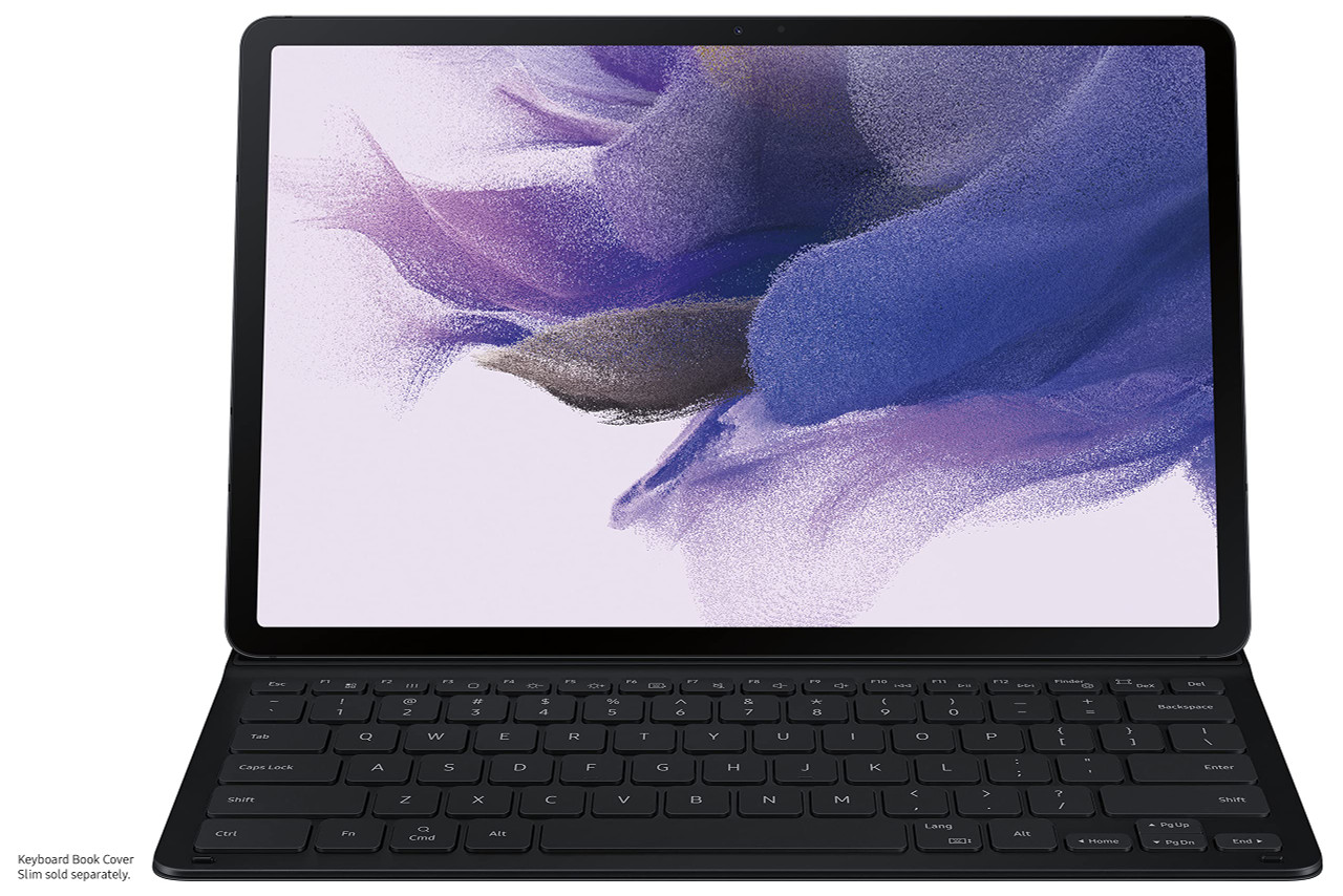Teclado para capa de livro Galaxy Tab S8+/S7+/S7 FE - fino