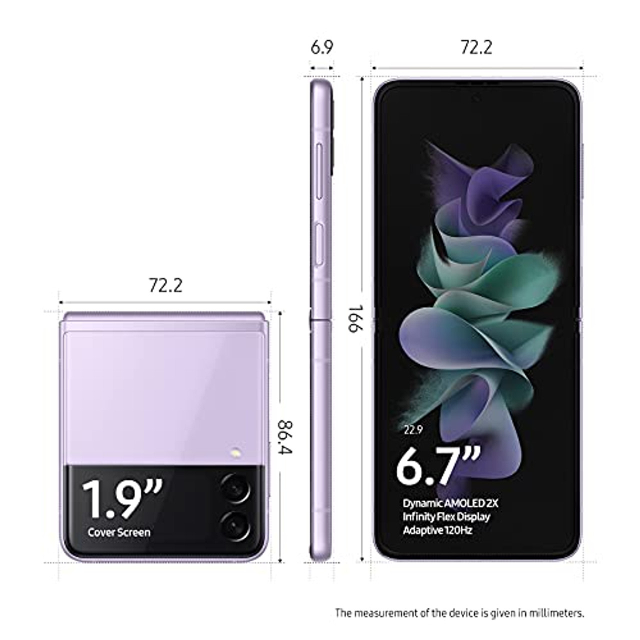 Galaxy Z Flip3 5G　SM-F711U　SIMフリー　スマホ Samsung Galaxy Z Flip 3 5G, Factory Unlocked, Good Condition