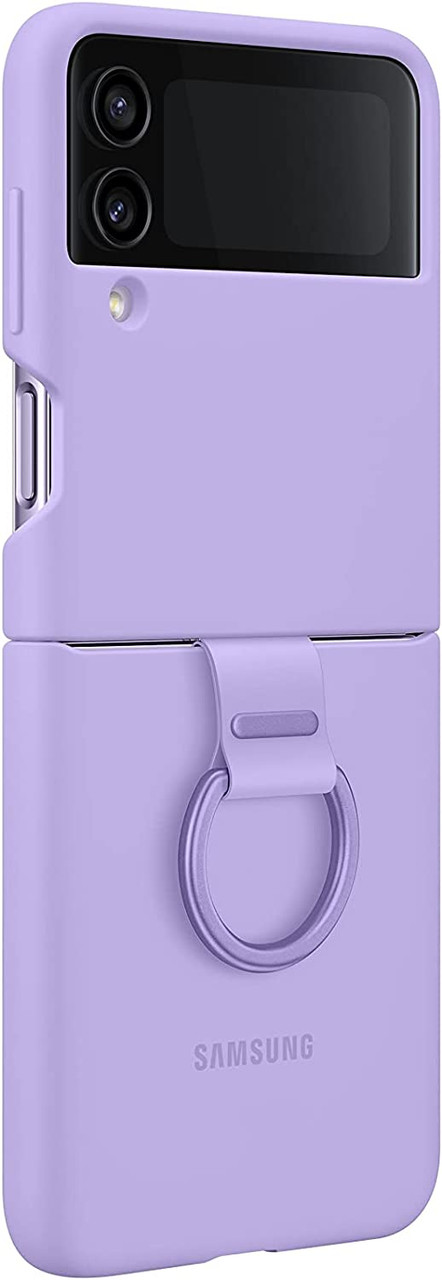 SAMSUNG Galaxy Z Flip 4 Silicone Cover with Ring, Protective Phone