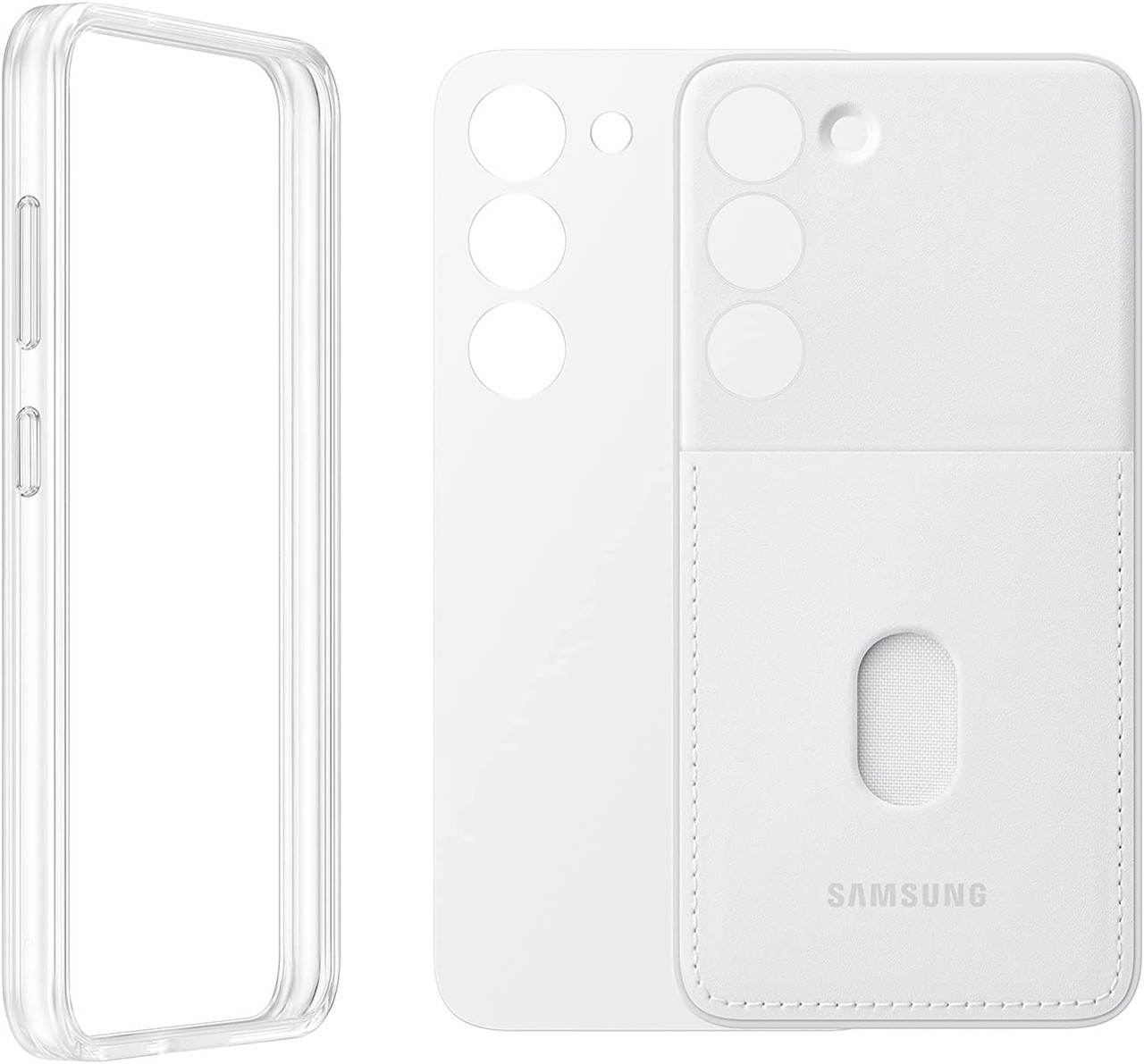 Samsung Galaxy S23 ホワイト 本体　ケース付き SAMSUNG Galaxy S23/S23+/S23 Ultra Frame Phone Case, Dual Look