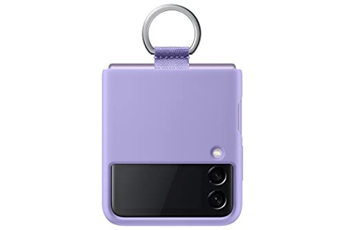 Samsung - Silicone Case with Ring for Samsung Galaxy Z Flip3 5G Lavender EF-PF711TVEGUS